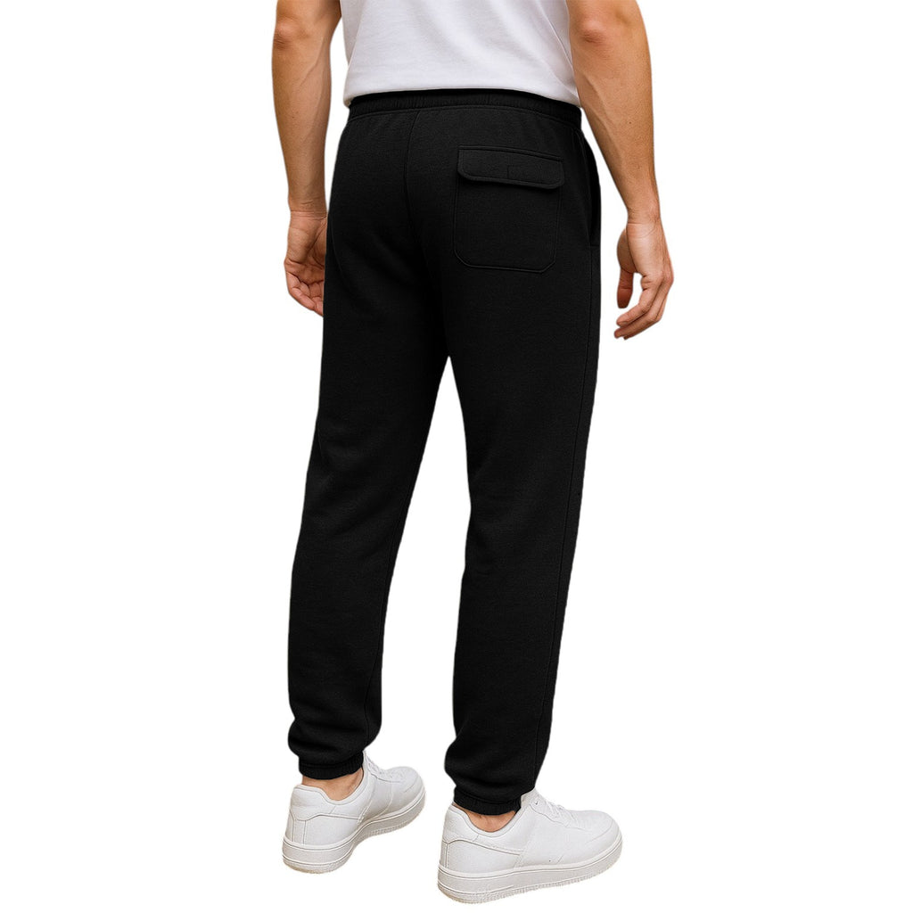 Men’s Plain Jogging Bottoms – Fleece Tracksuit Pants with Zipped Pockets